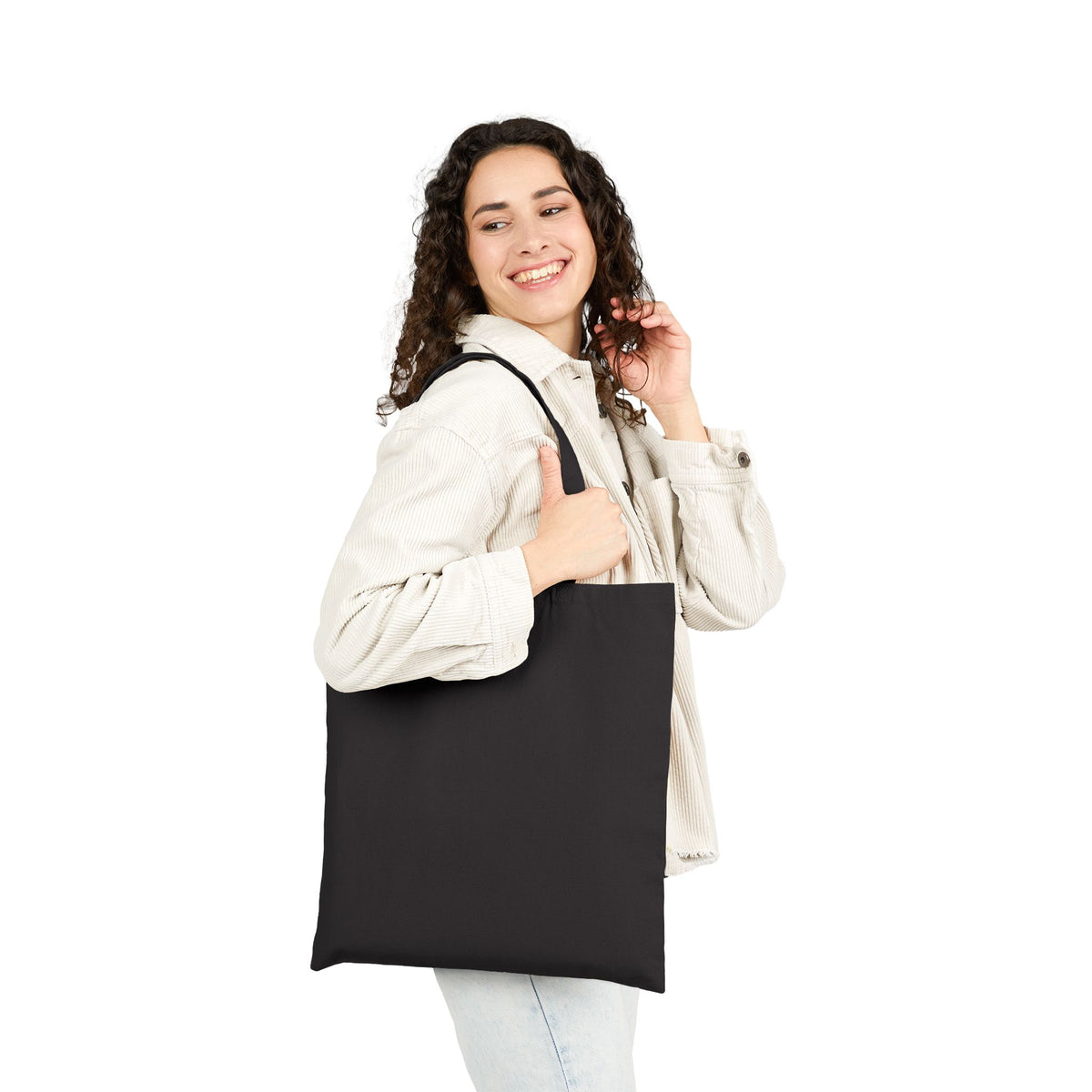 You Matter Tote Bag Black | Inspirational typography canvas tote, mental health message