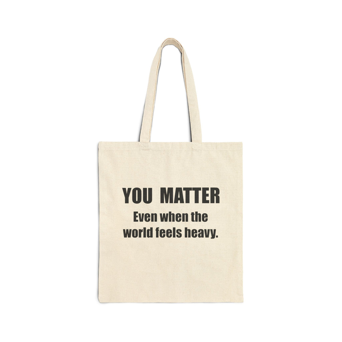 You Matter text tote bag Tan | Cotton Canvas Tote