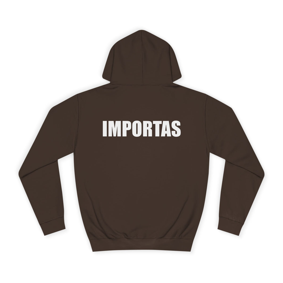 IMPORTAS Adult Hoodie | Mirrored Chest Text, Minimal Back Print