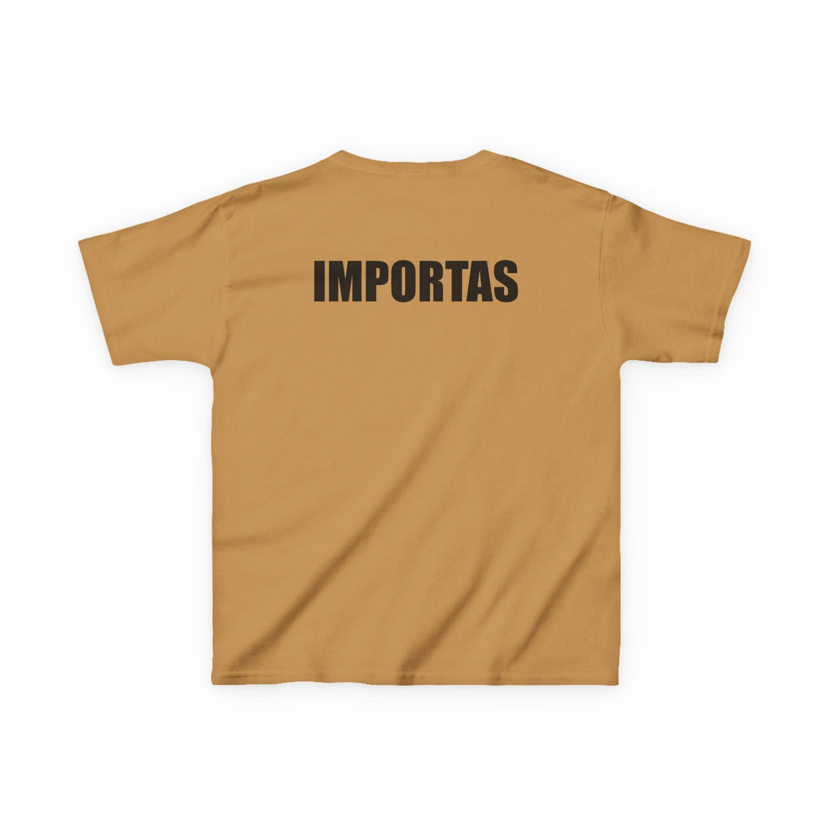 Kids IMPORTAS Bold Text Tee | Chest Logo Mirrored, Back Print